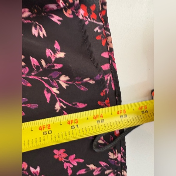 Nanette Lepore Black Floral Chiffon Maxi Shirt‎ Dress Sz 4 Small 0380 - Picture 9 of 14